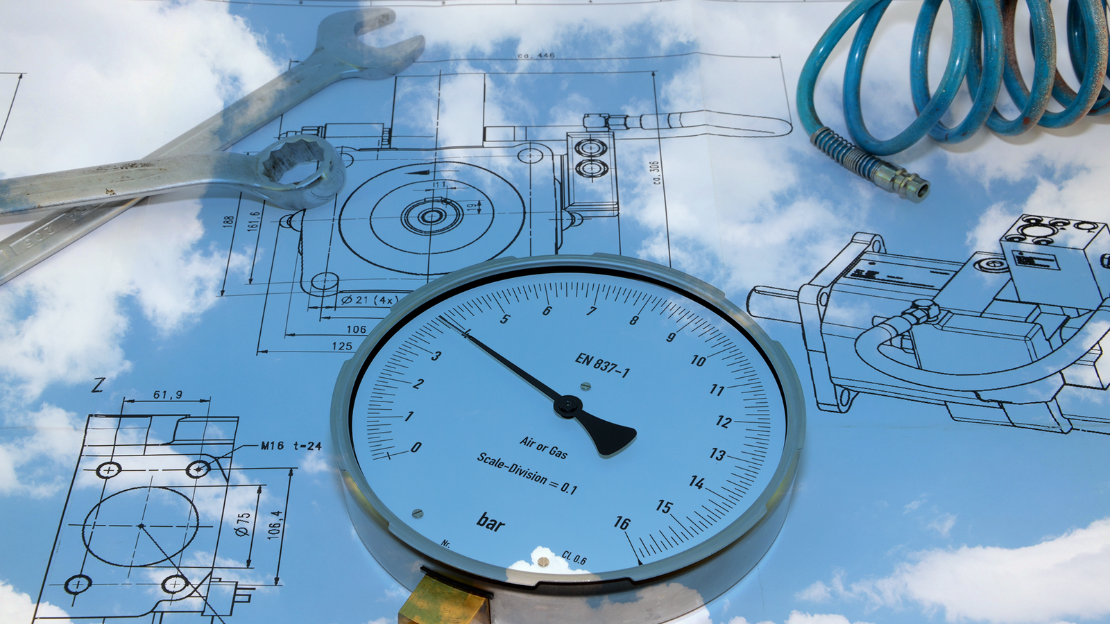 Compresssed Air Treatment manometer